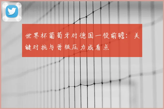 世界杯葡萄牙对德国一役前瞻：关键对抗与晋级压力成看点